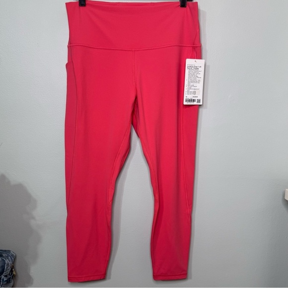 Lululemon Align High Rise Pants with Pockets Leggings Glaze Pink Size 14 NWT - Picture 9 of 11